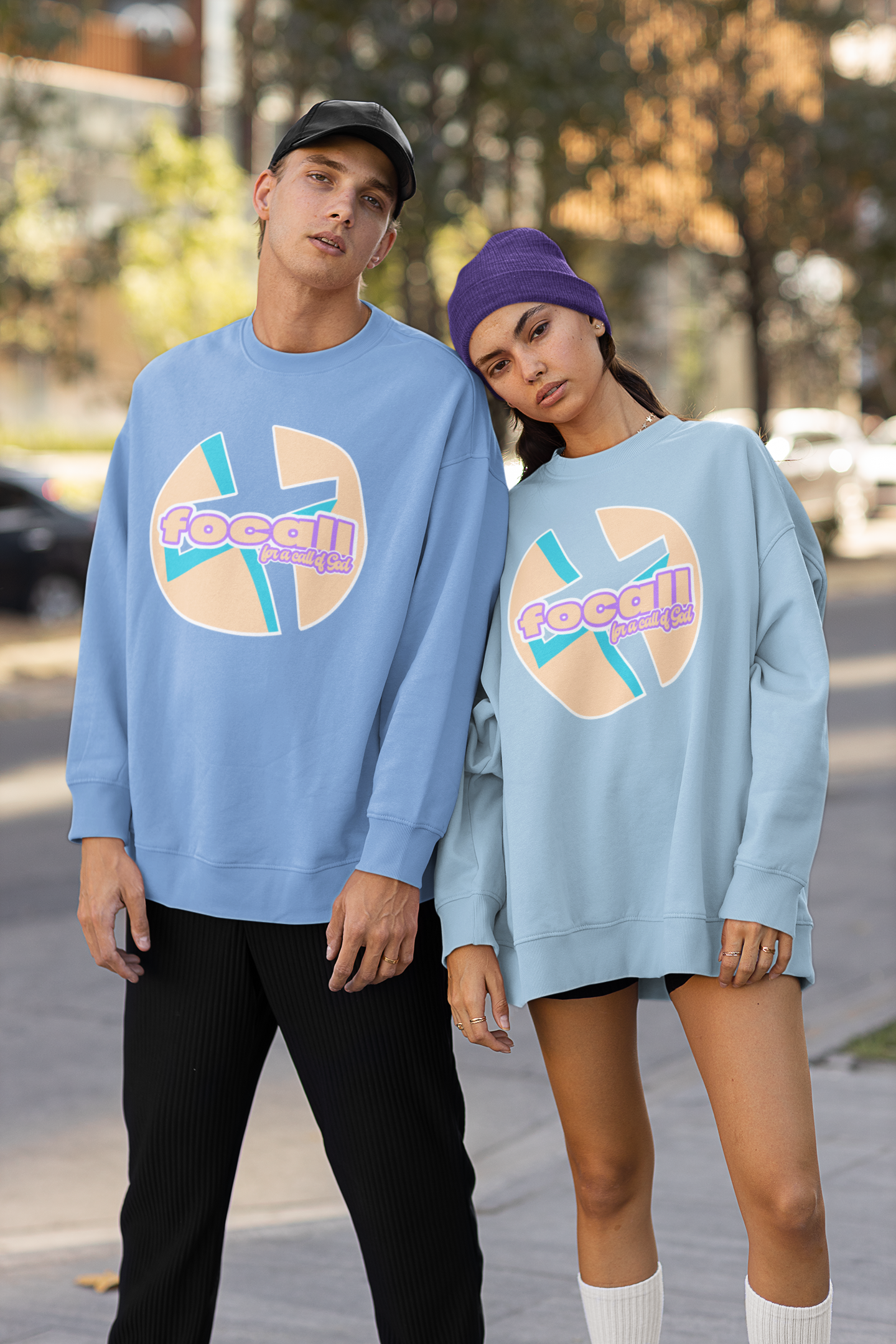 Classic Unisex Crew Neck Sweatshirt | Focall Cross - for a call of God