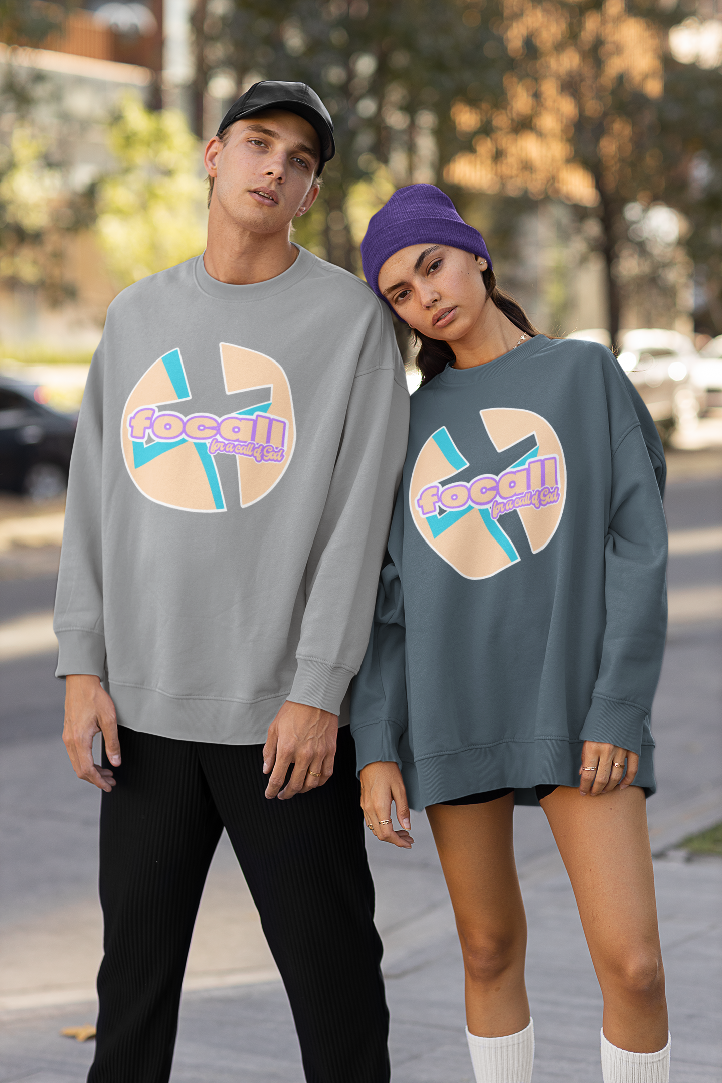 Classic Unisex Crew Neck Sweatshirt | Focall Cross - for a call of God