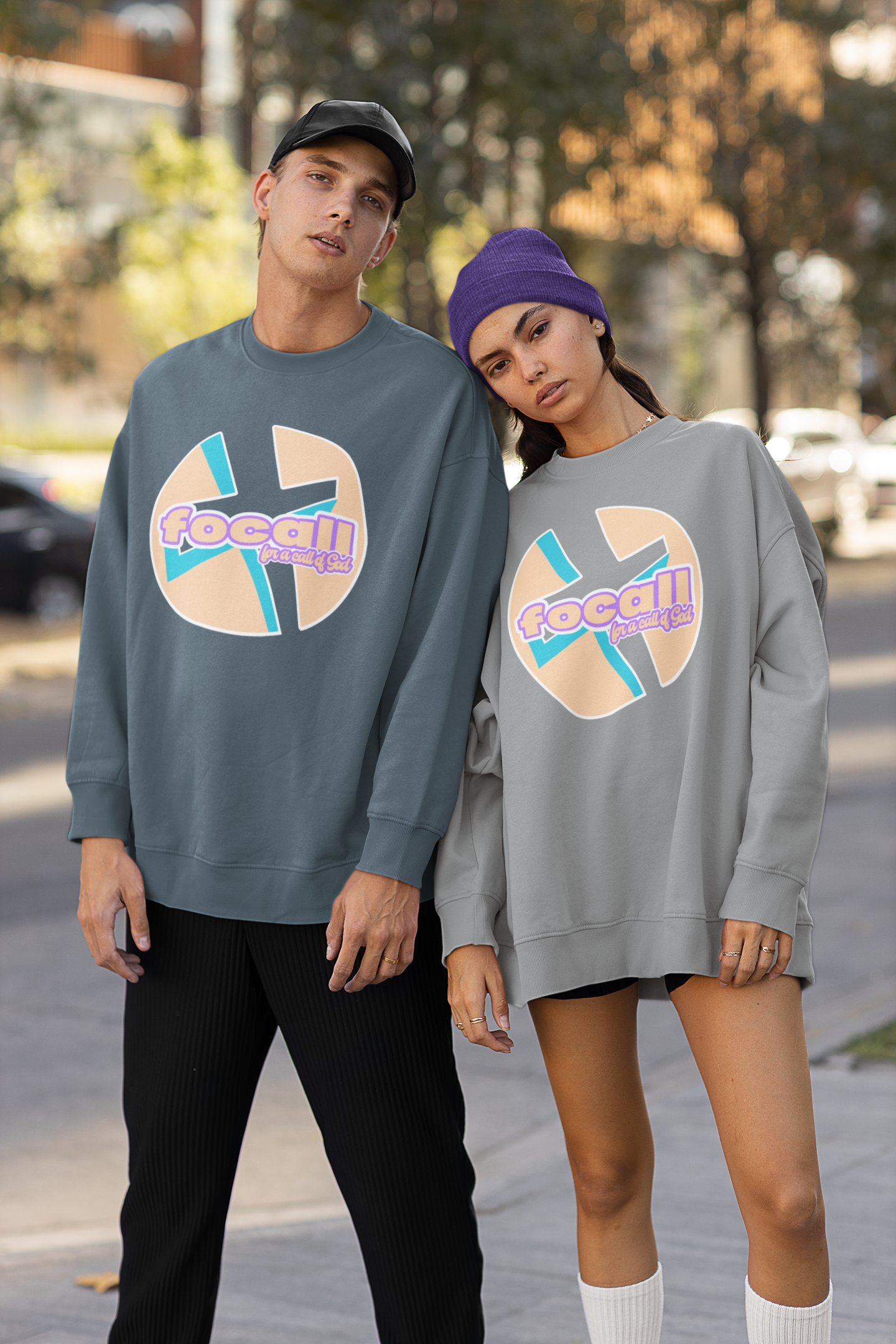 Classic Unisex Crew Neck Sweatshirt | Focall Cross - for a call of God