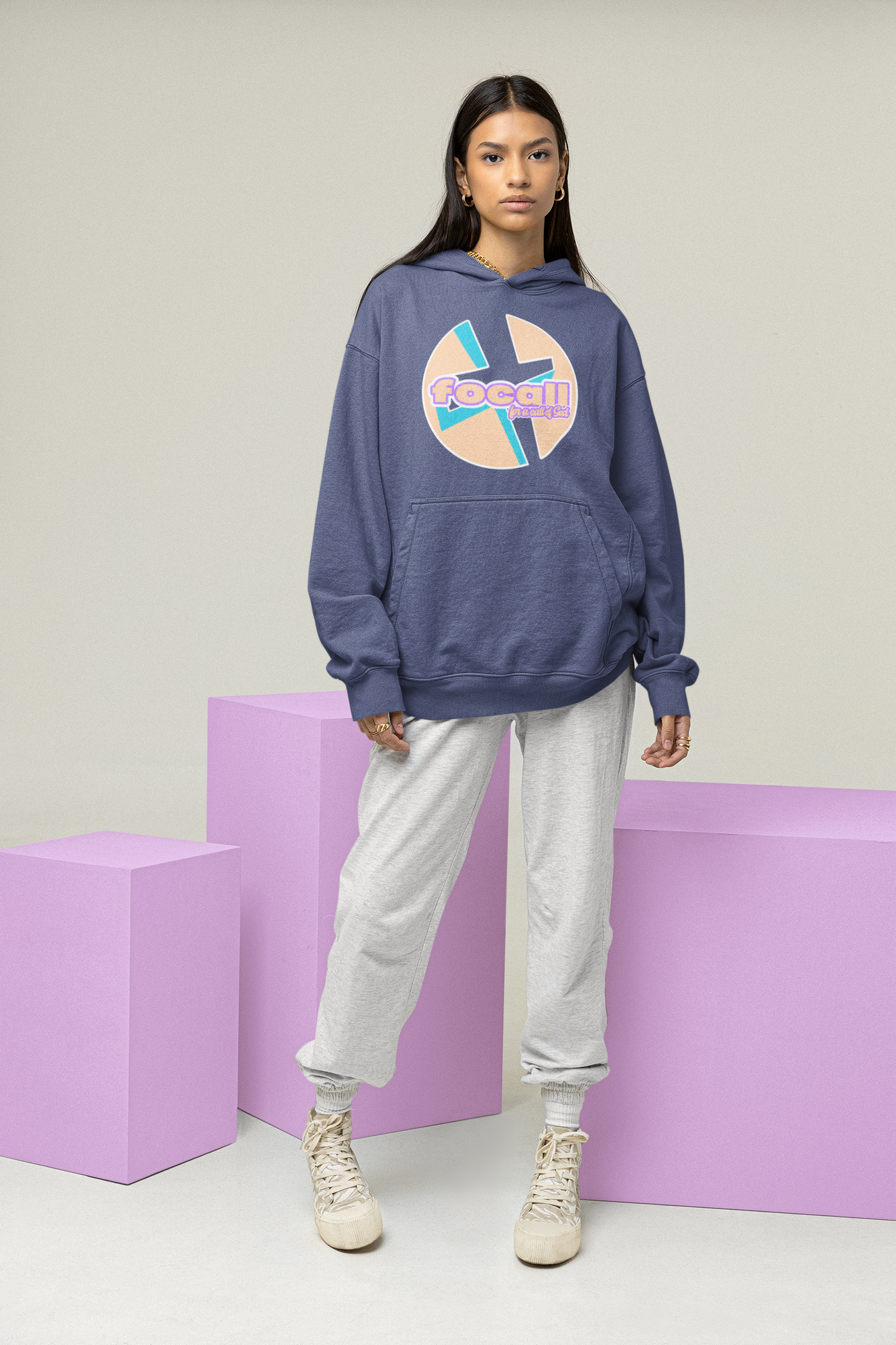 Unisex Classic pullover hoodie | Focall Cross - for a call of God