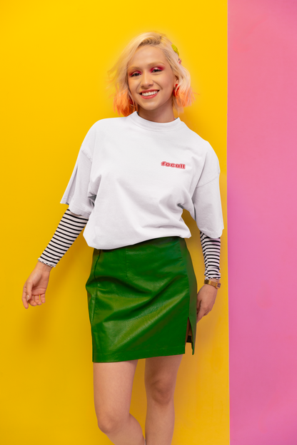 Classic Unisex Crew Neck T-Shirt | Back | Let's Give the Glory - Red Lettering