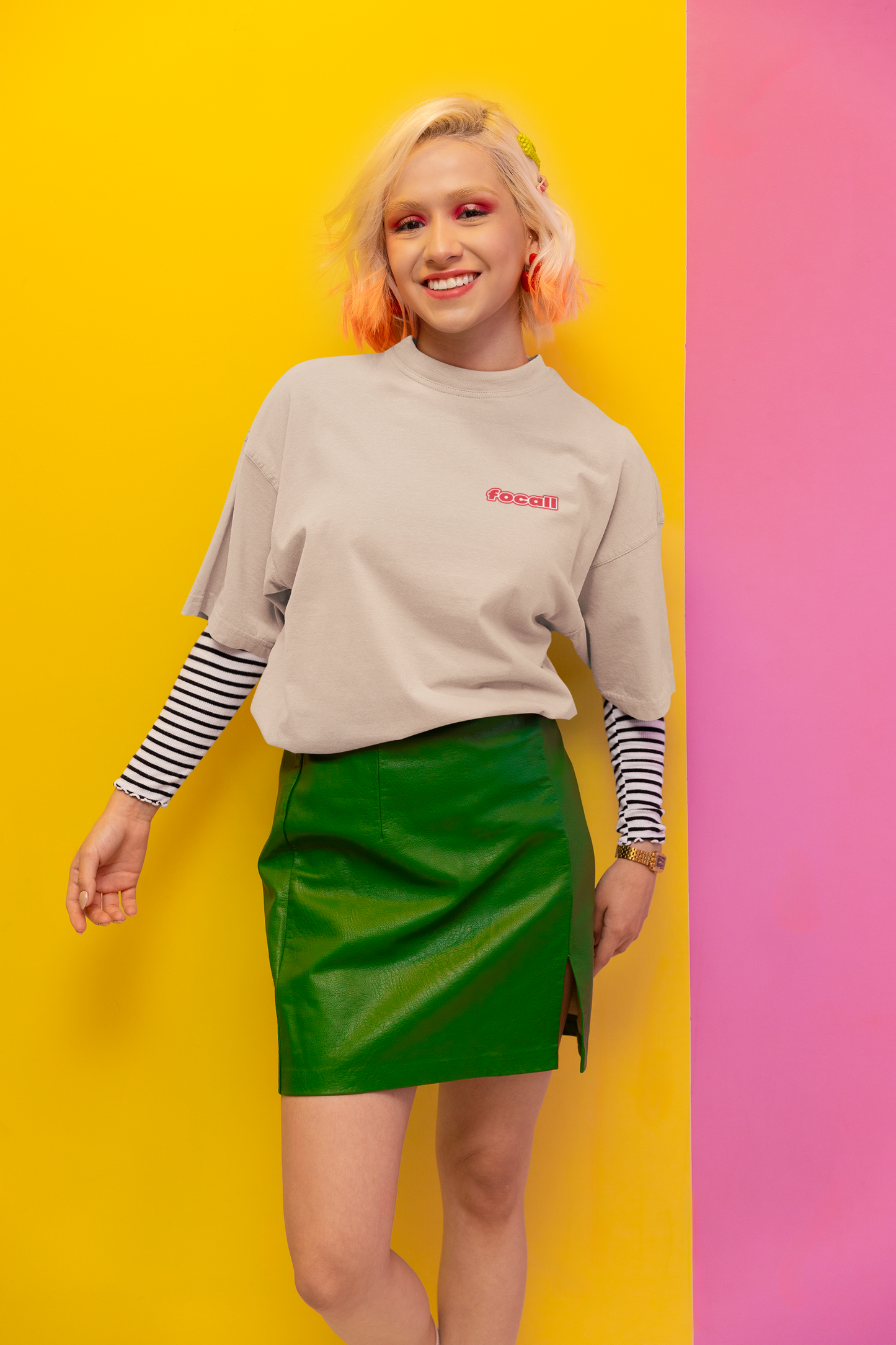 Classic Unisex Crew Neck T-Shirt | Back | Let's Give the Glory - Red Lettering