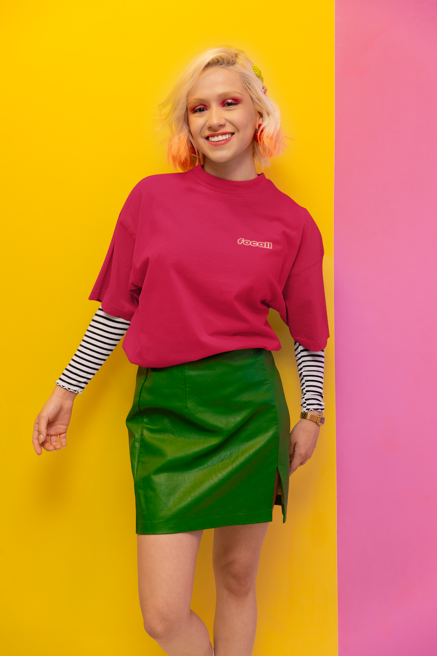 Classic Unisex Crew Neck T-Shirt | Back | Let's Give the Glory - Red Lettering