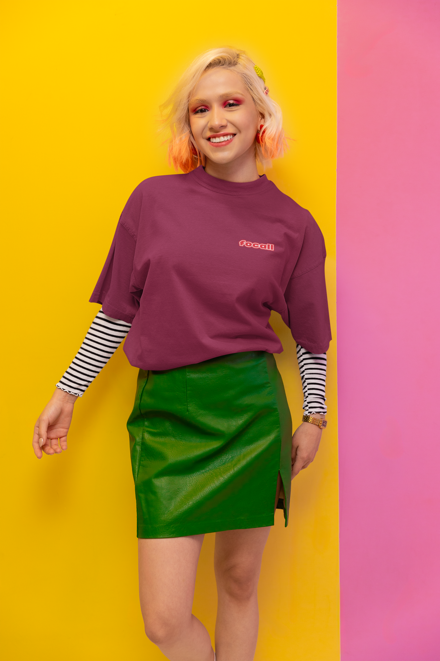 Classic Unisex Crew Neck T-Shirt | Back | Let's Give the Glory - Red Lettering