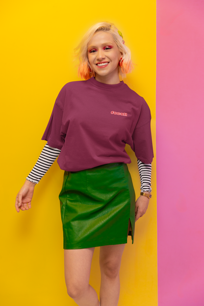 Classic Unisex Crew Neck T-Shirt | Back | Let's Give the Glory - Red Lettering