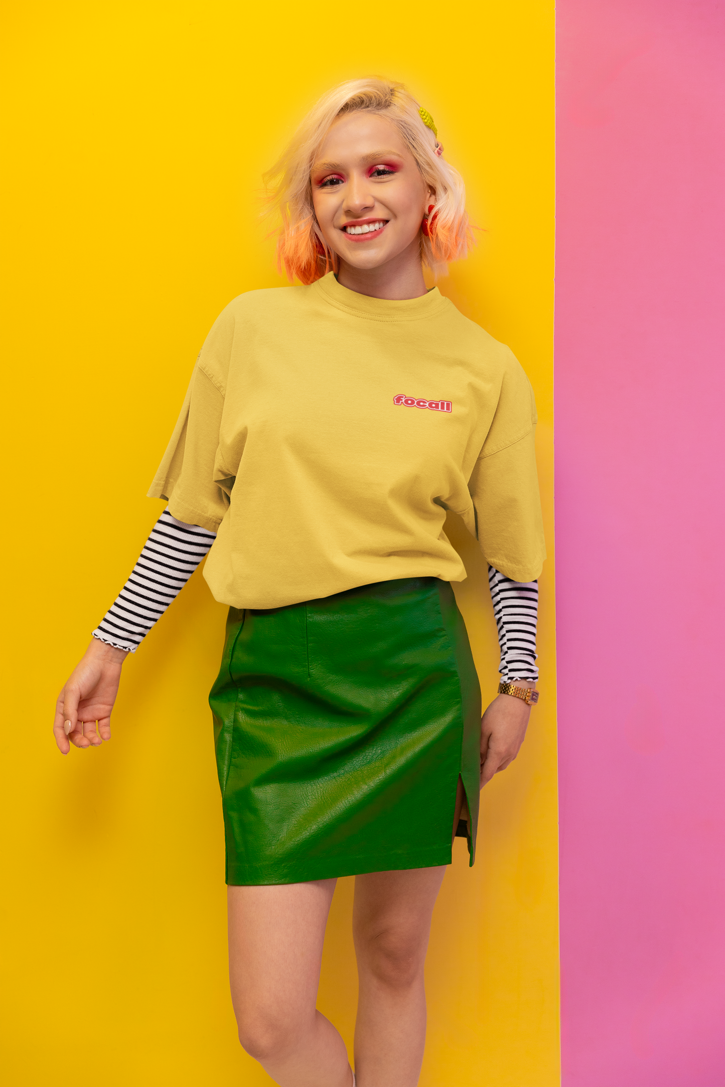 Classic Unisex Crew Neck T-Shirt | Back | Let's Give the Glory - Red Lettering