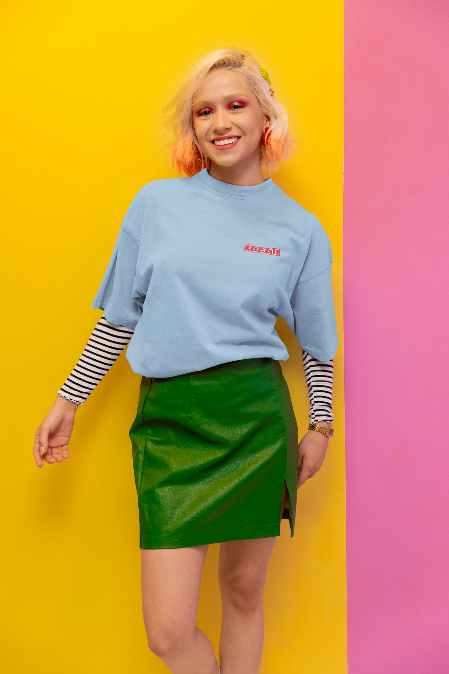 Classic Unisex Crew Neck T-Shirt | Back | Let's Give the Glory - Red Lettering