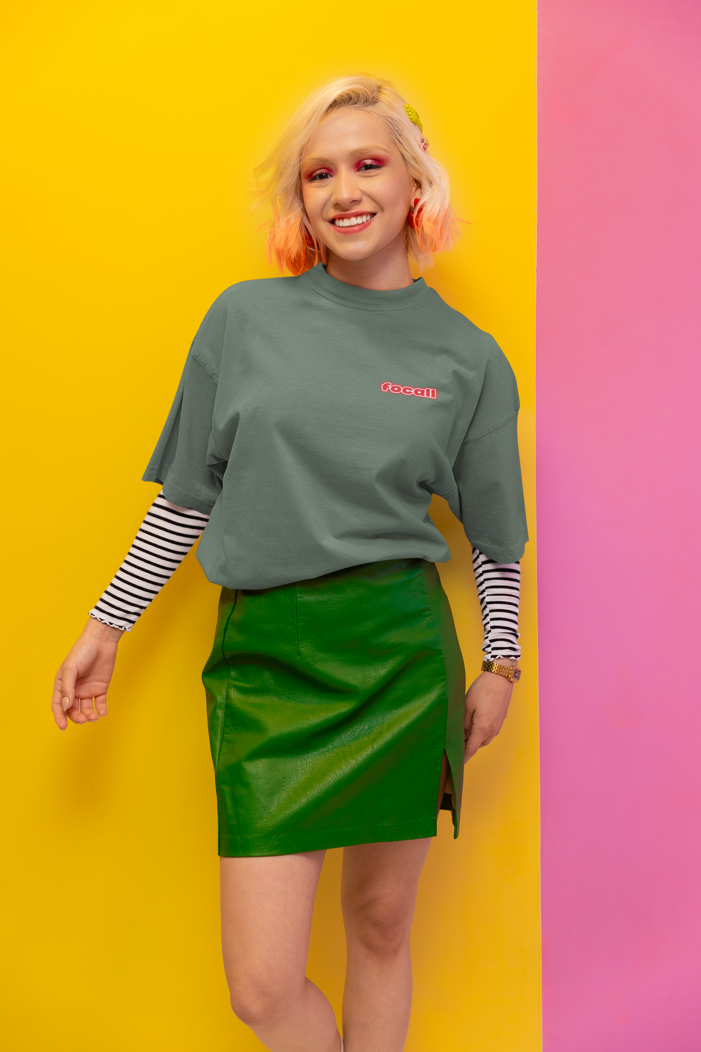 Classic Unisex Crew Neck T-Shirt | Back | Let's Give the Glory - Red Lettering