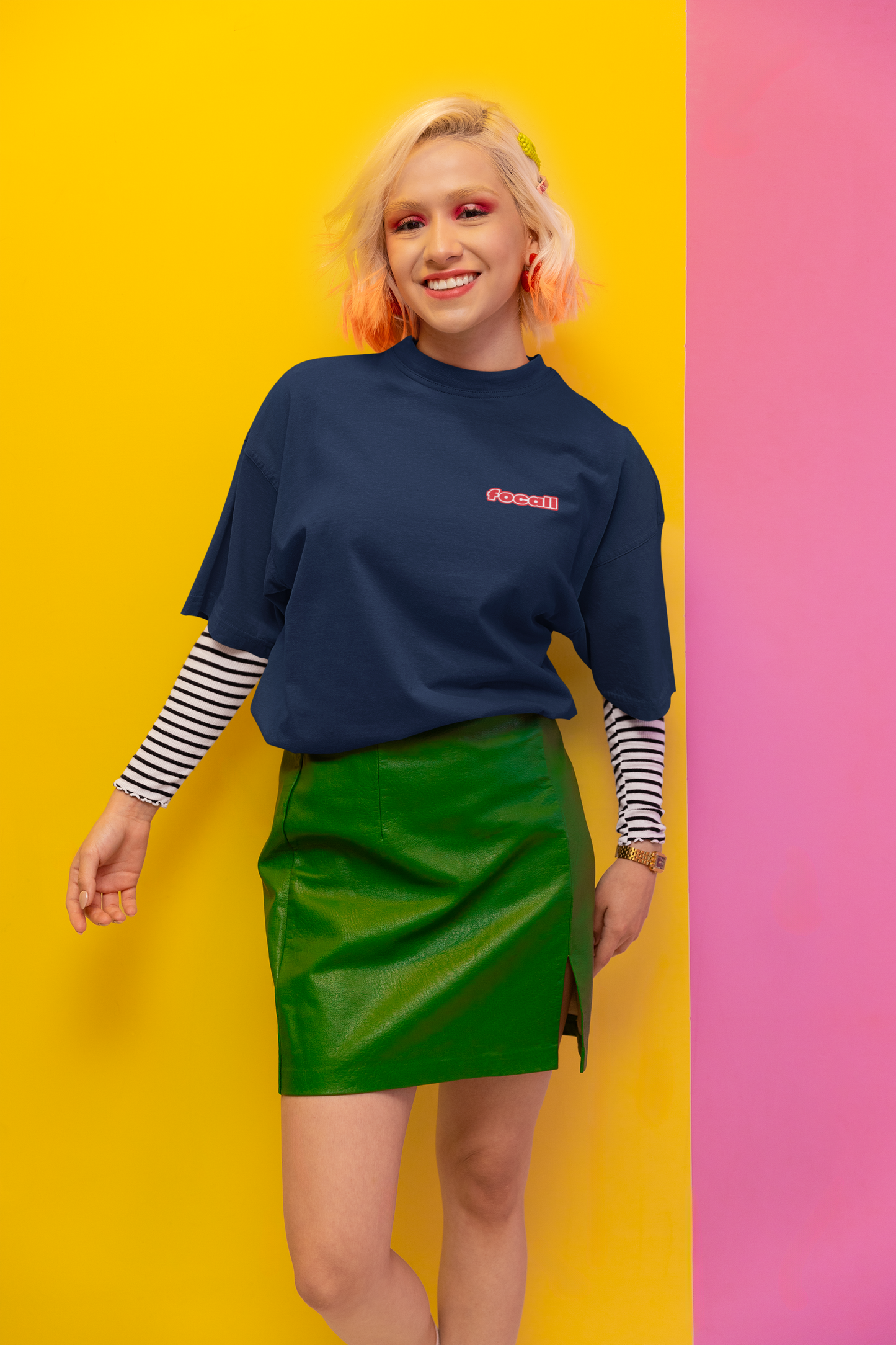 Classic Unisex Crew Neck T-Shirt | Back | Let's Give the Glory - Red Lettering