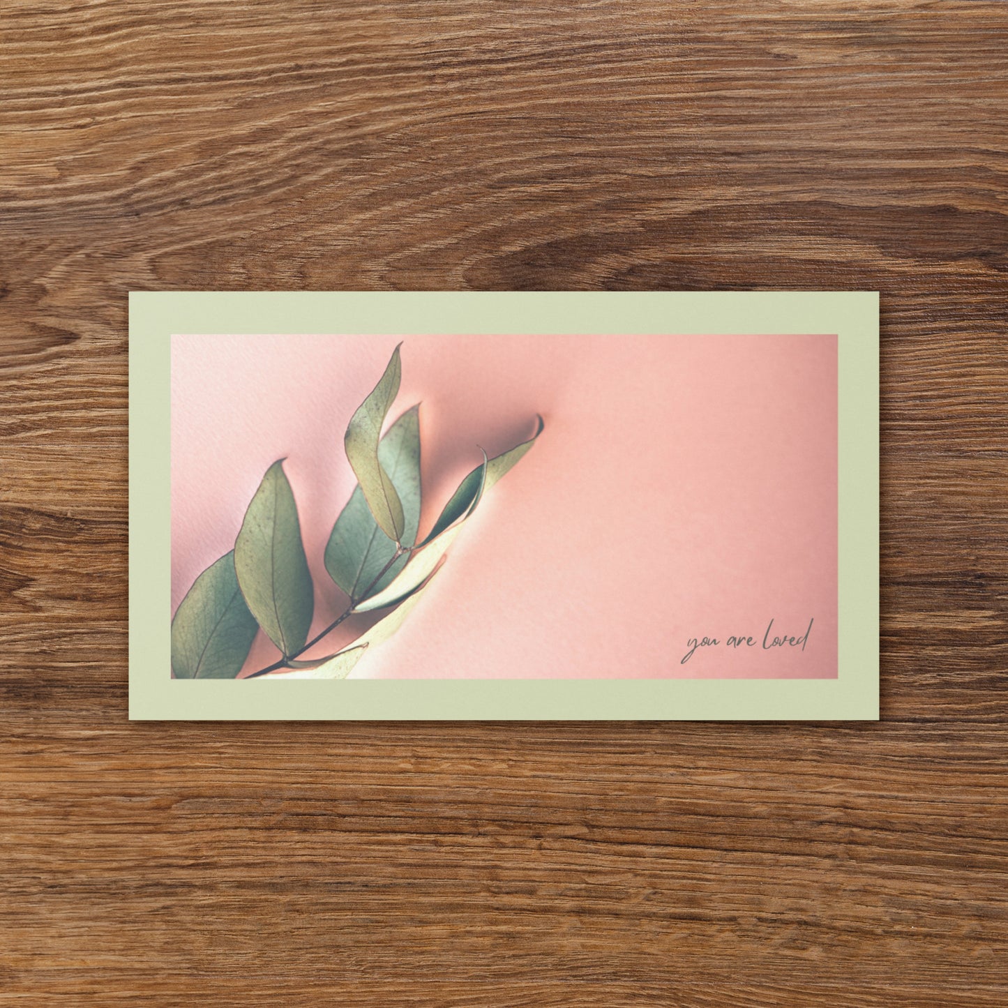 Set of English encouragement cards to share | Double-sided | I loved you at your darkest - Pink letters | You are loved