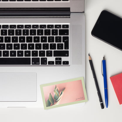 Set of English encouragement cards to share | Double-sided | I loved you at your darkest - Pink letters | You are loved