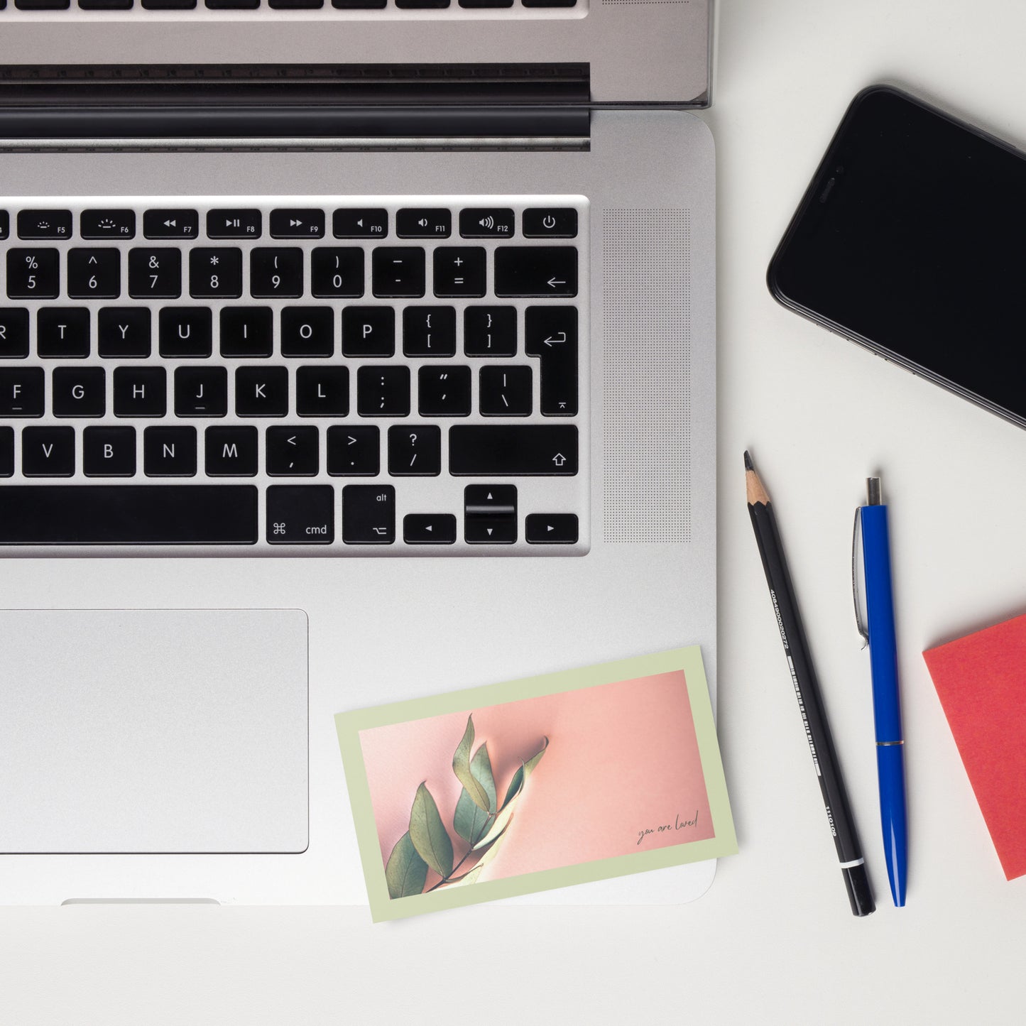 Set of English encouragement cards; to share | Double-sided | I loved you at your darkest - Golden letters | You are loved