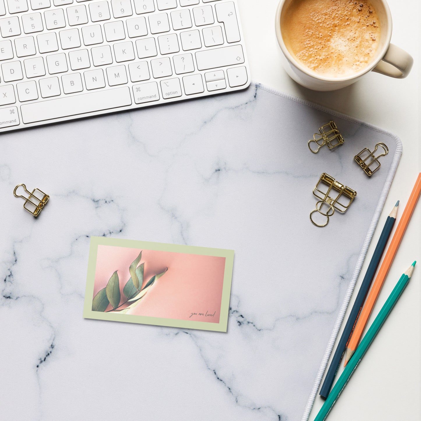 Set of English encouragement cards to share | Double-sided | I loved you at your darkest - Green letters | You are loved