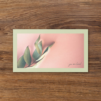 Set of English encouragement cards to share | Double-sided | I loved you at your darkest - Green letters | You are loved