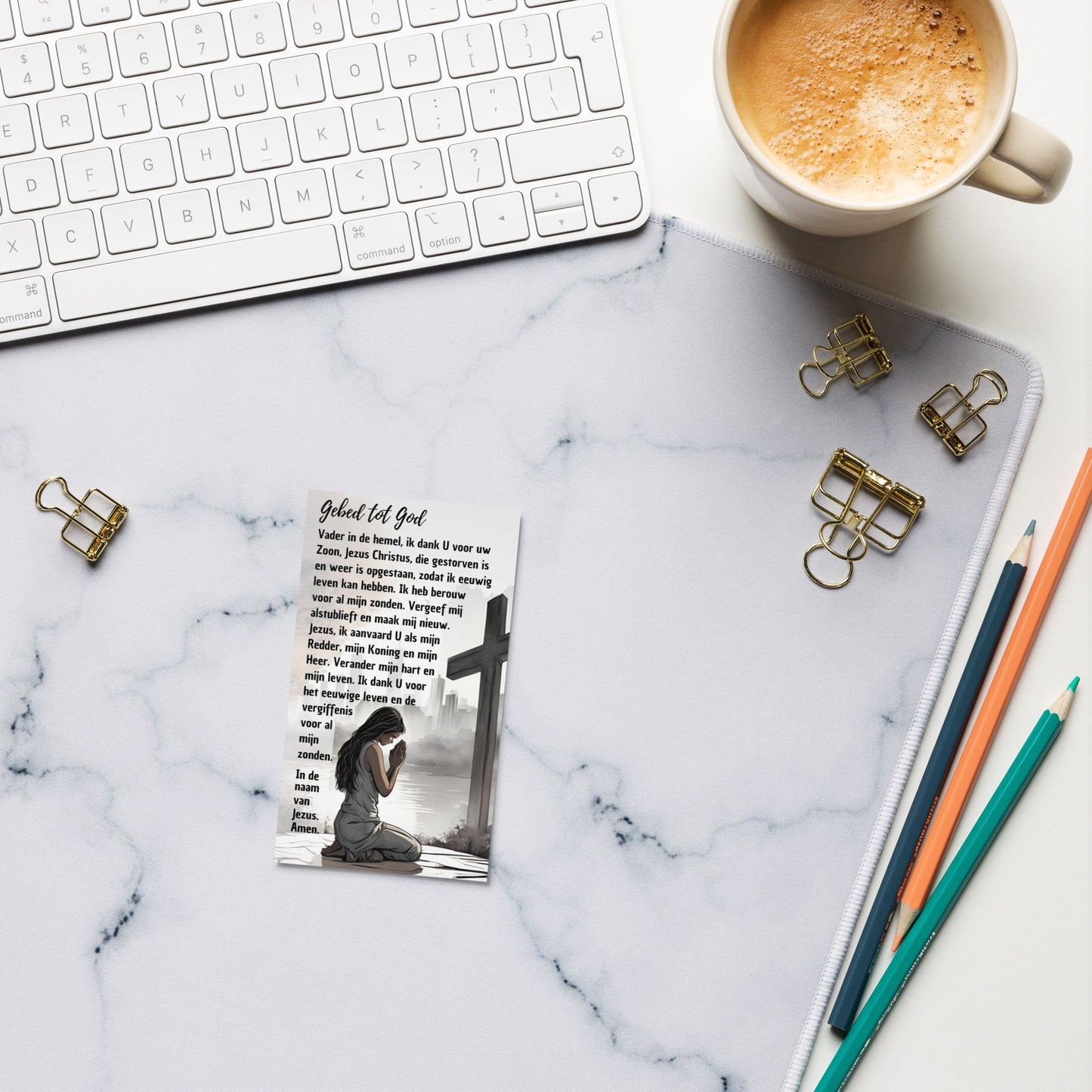 Set of Dutch prayer cards; to share | Double-sided | NL | Praying Woman / Sinner's Prayer | John 3:16