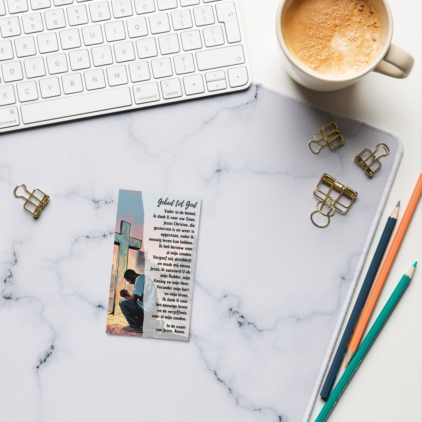 Set of Dutch prayer cards; to share | Double-sided | NL | Praying Man / Sinner's Prayer | John 3:16