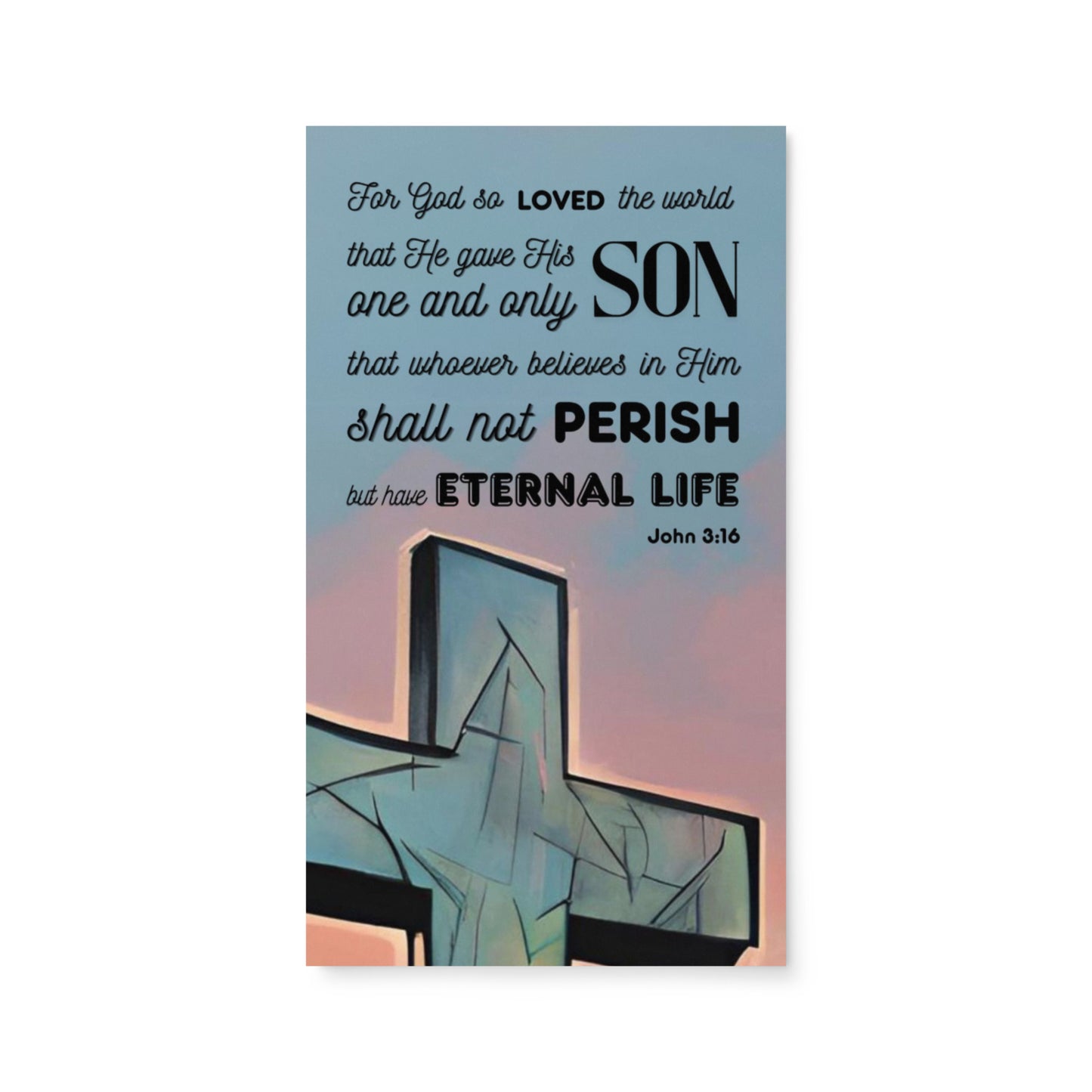 Set of English prayer cards; to share | Double-sided | Praying Man / Sinner's Prayer | John 3:16