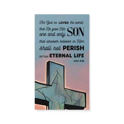 Set of English prayer cards; to share | Double-sided | Praying Man / Sinner's Prayer | John 3:16