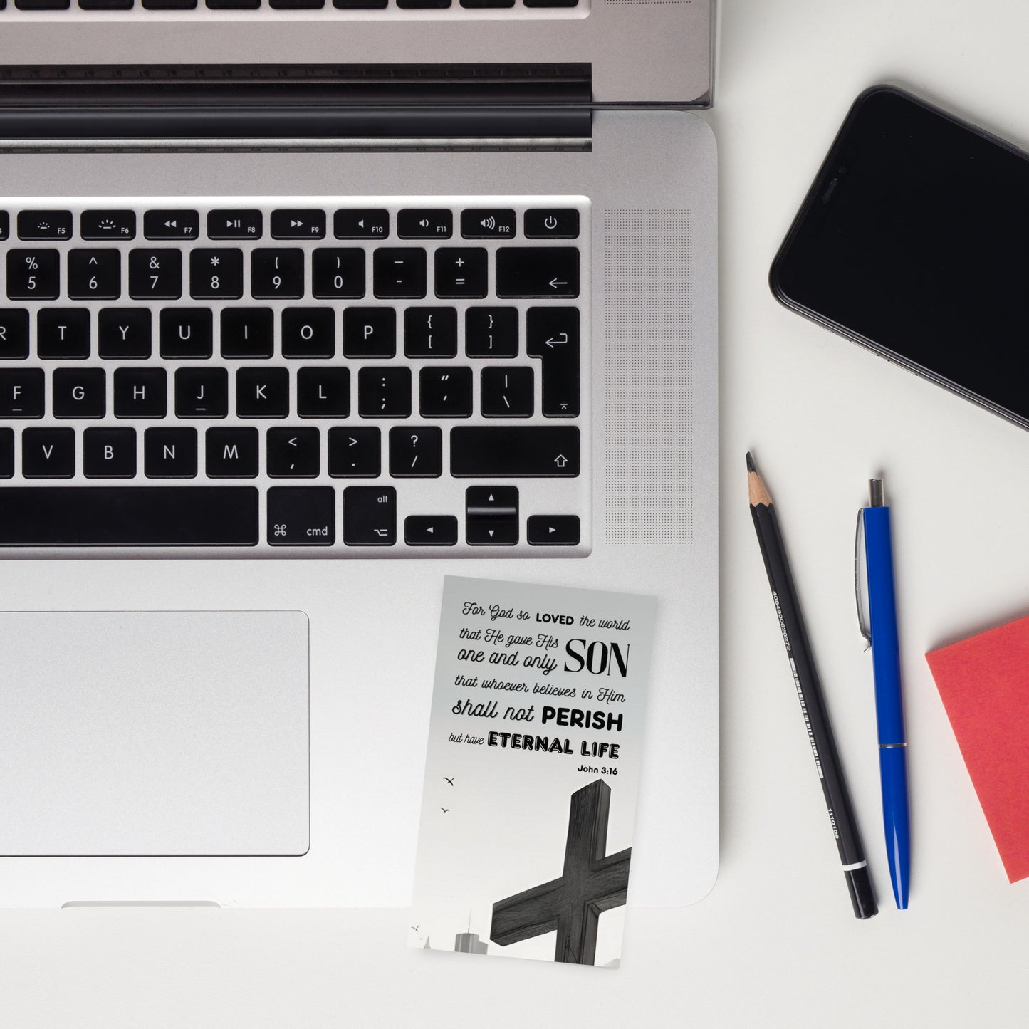 Set of English prayer cards; to share | Double-sided | Woman Praying / Sinner's Prayer | John 3:16