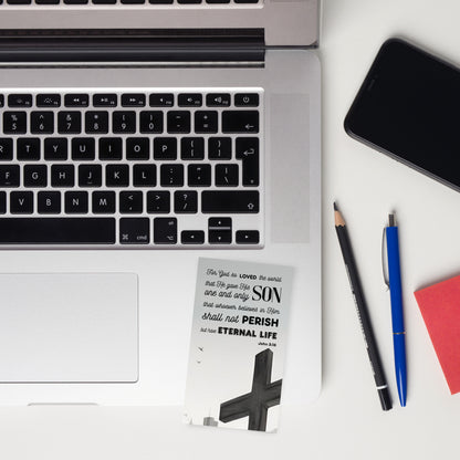 Set of English prayer cards; to share | Double-sided | Woman Praying / Sinner's Prayer | John 3:16