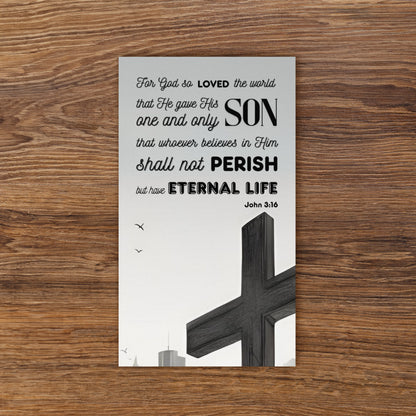 Set of English prayer cards; to share | Double-sided | Woman Praying / Sinner's Prayer | John 3:16