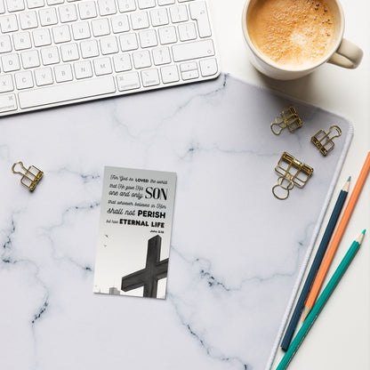 Set of English prayer cards; to share | Double-sided | Woman Praying / Sinner's Prayer | John 3:16