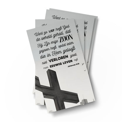 Set of Dutch prayer cards; to share | Double-sided | NL | Praying Woman / Sinner's Prayer | John 3:16
