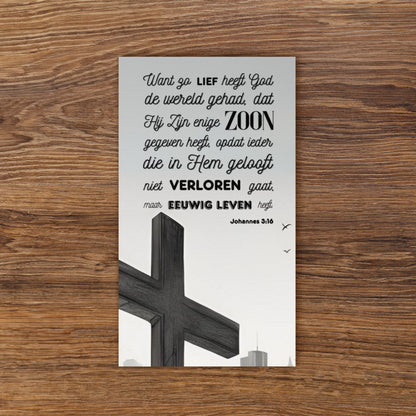 Set of Dutch prayer cards; to share | Double-sided | NL | Praying Woman / Sinner's Prayer | John 3:16