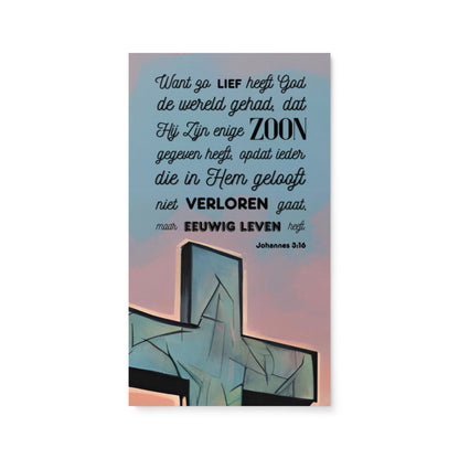 Set of Dutch prayer cards; to share | Double-sided | NL | Praying Man / Sinner's Prayer | John 3:16