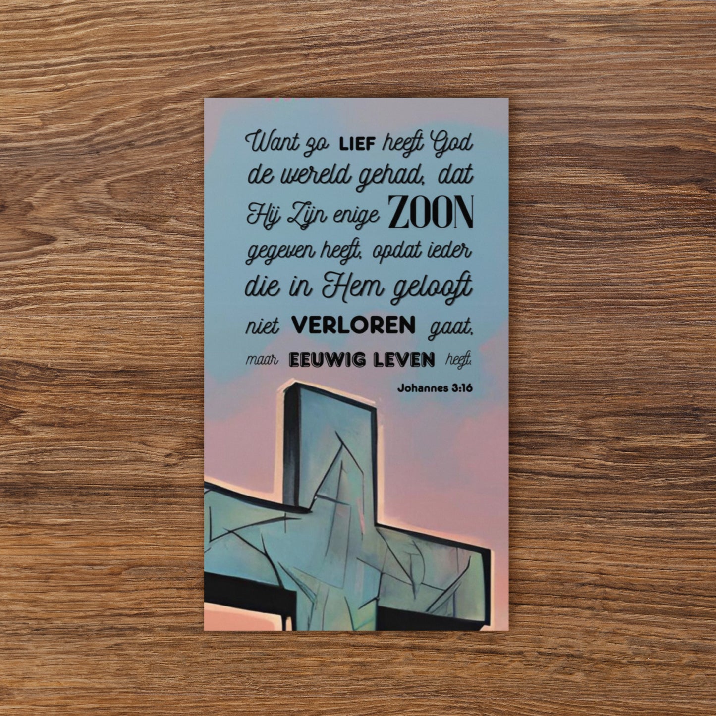 Set of Dutch prayer cards; to share | Double-sided | NL | Praying Man / Sinner's Prayer | John 3:16