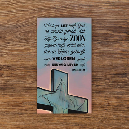 Set of Dutch prayer cards; to share | Double-sided | NL | Praying Man / Sinner's Prayer | John 3:16
