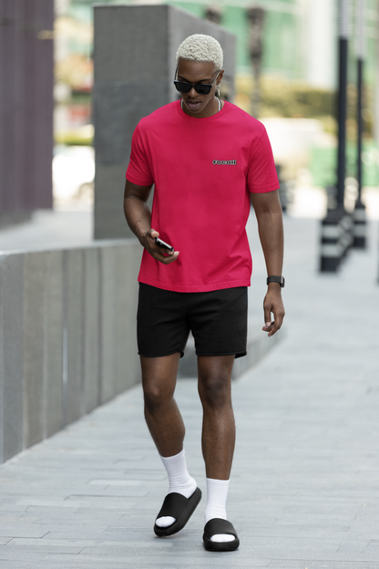 Classic Unisex Crew Neck T-Shirt | Back | Let's give God the glory - Yellow letters