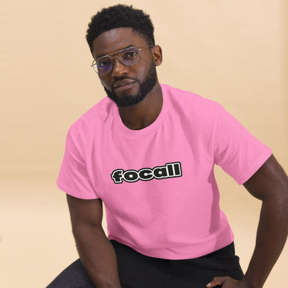 Classic Unisex Crew Neck T-Shirt | Focall Black White Letters