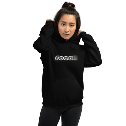 Unisex Classic Pullover Hoodie | Focall Black White letters