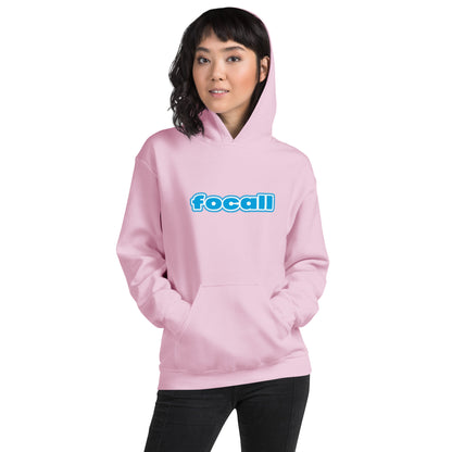 Unisex Classic Pullover Hoodie | Focall Blue White letters
