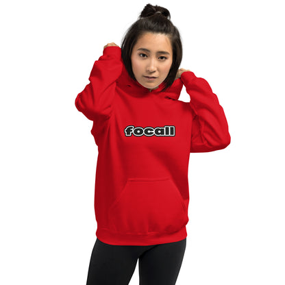Unisex Classic Pullover Hoodie | Focall Black White letters