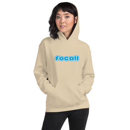 Unisex Classic Pullover Hoodie | Focall Blue White letters