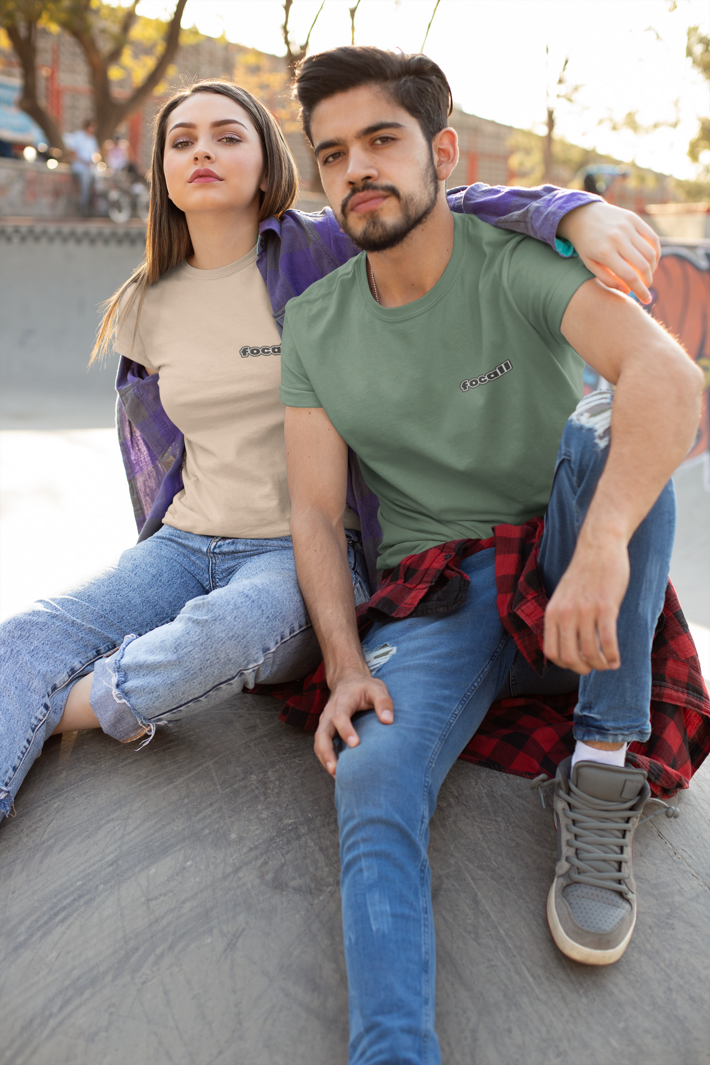 Classic Unisex Crew Neck T-Shirt | Back | Let's give God the glory - Black letters