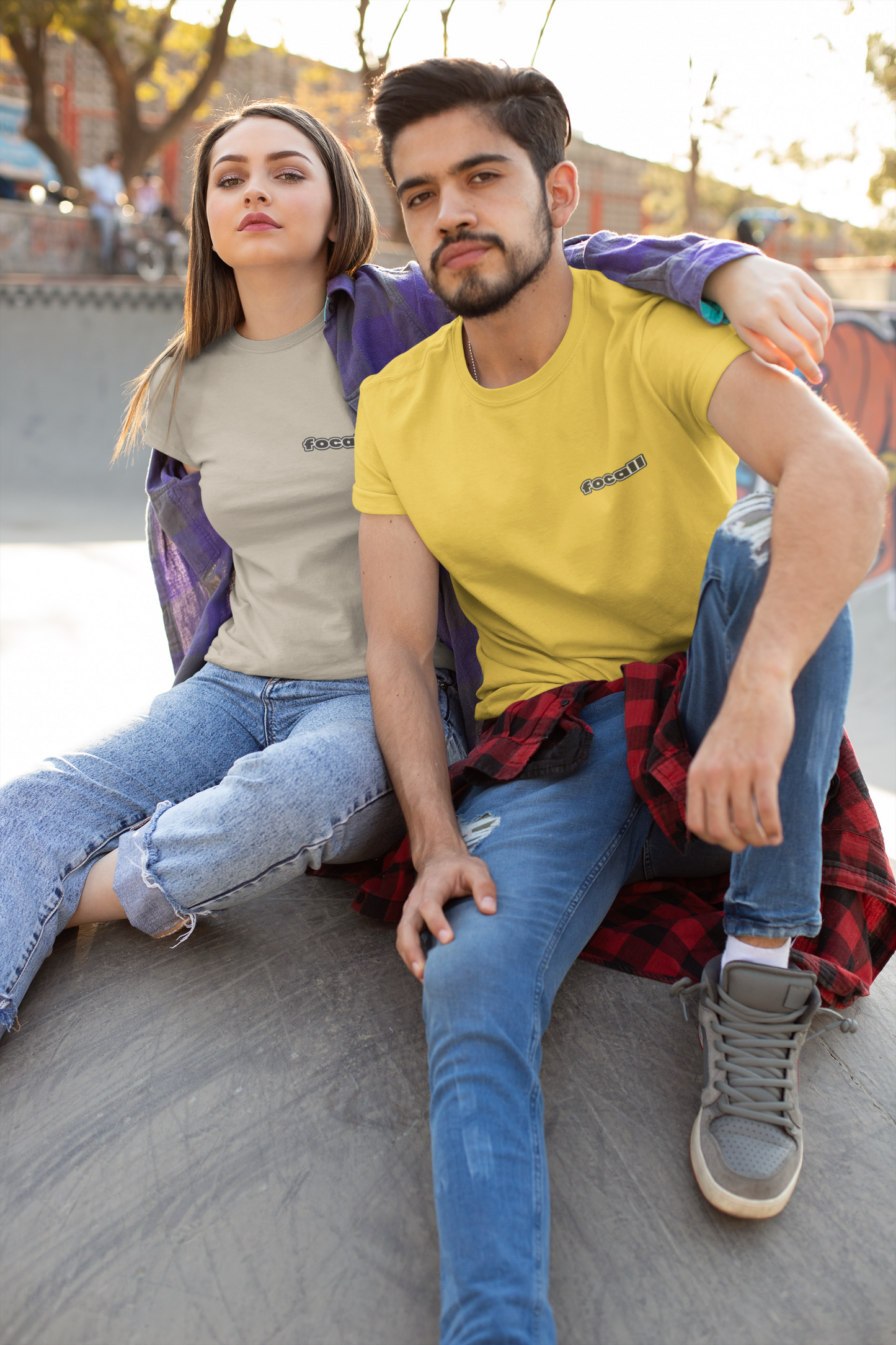 Classic Unisex Crew Neck T-Shirt | Back | Let's give God the glory - Black letters