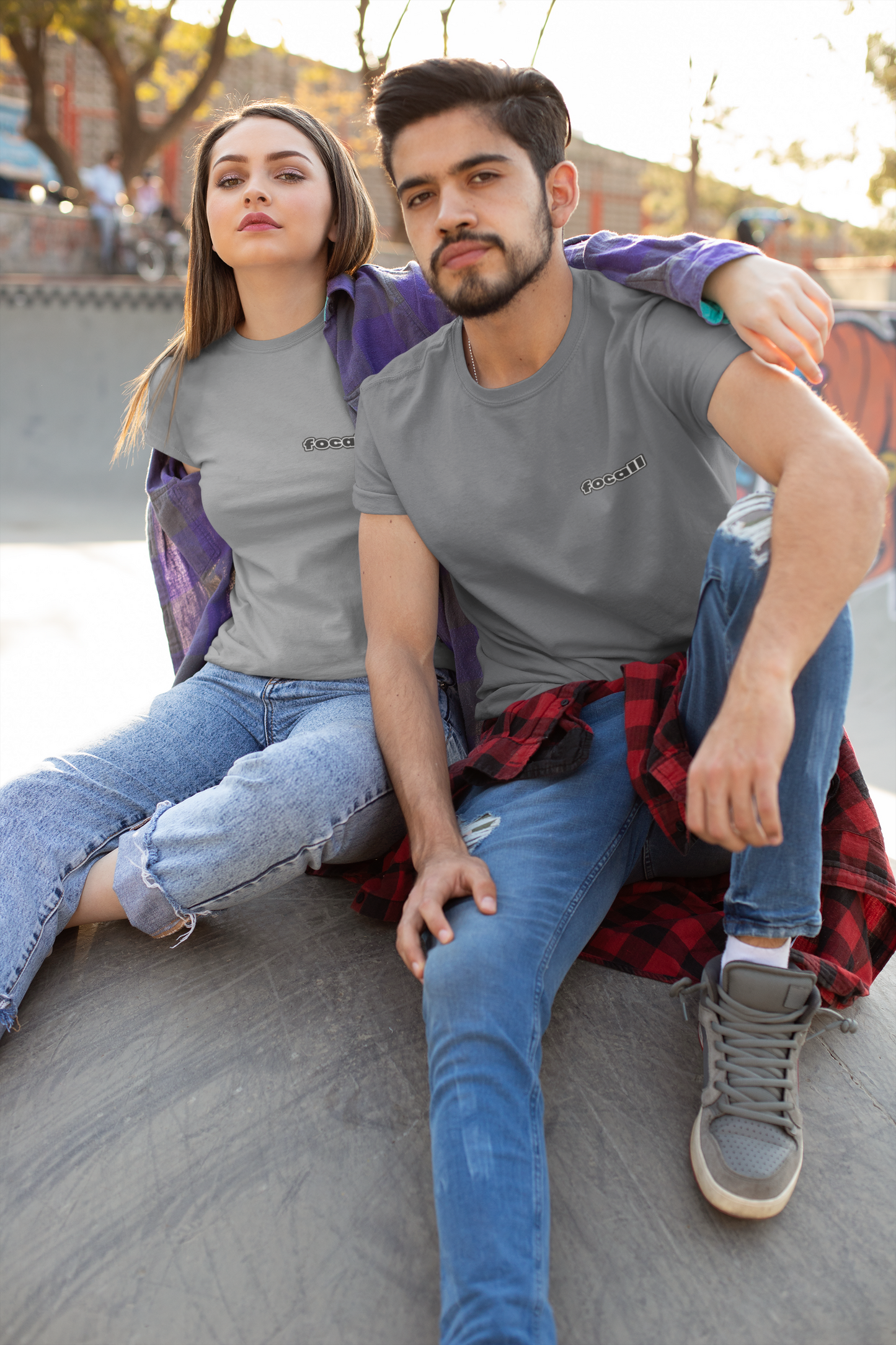 Classic Unisex Crew Neck T-Shirt | Back | Let's give God the glory - Black letters