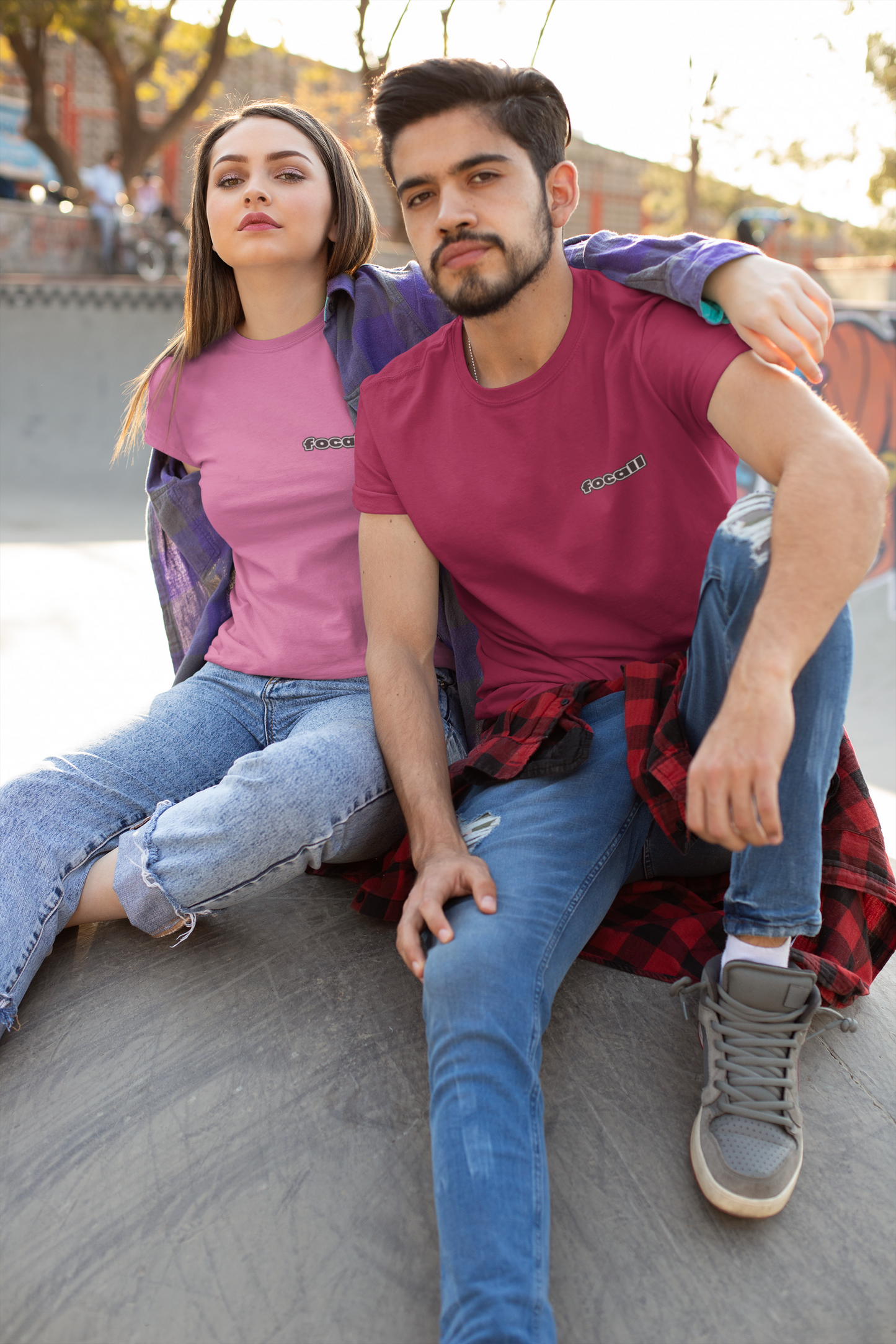 Classic Unisex Crew Neck T-Shirt | Back | Let's give God the glory - Black letters